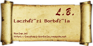 Laczházi Borbála névjegykártya